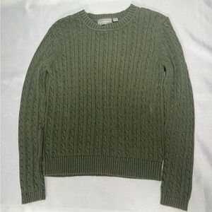 Croft & Barrow Olive Cable Knit Sweater